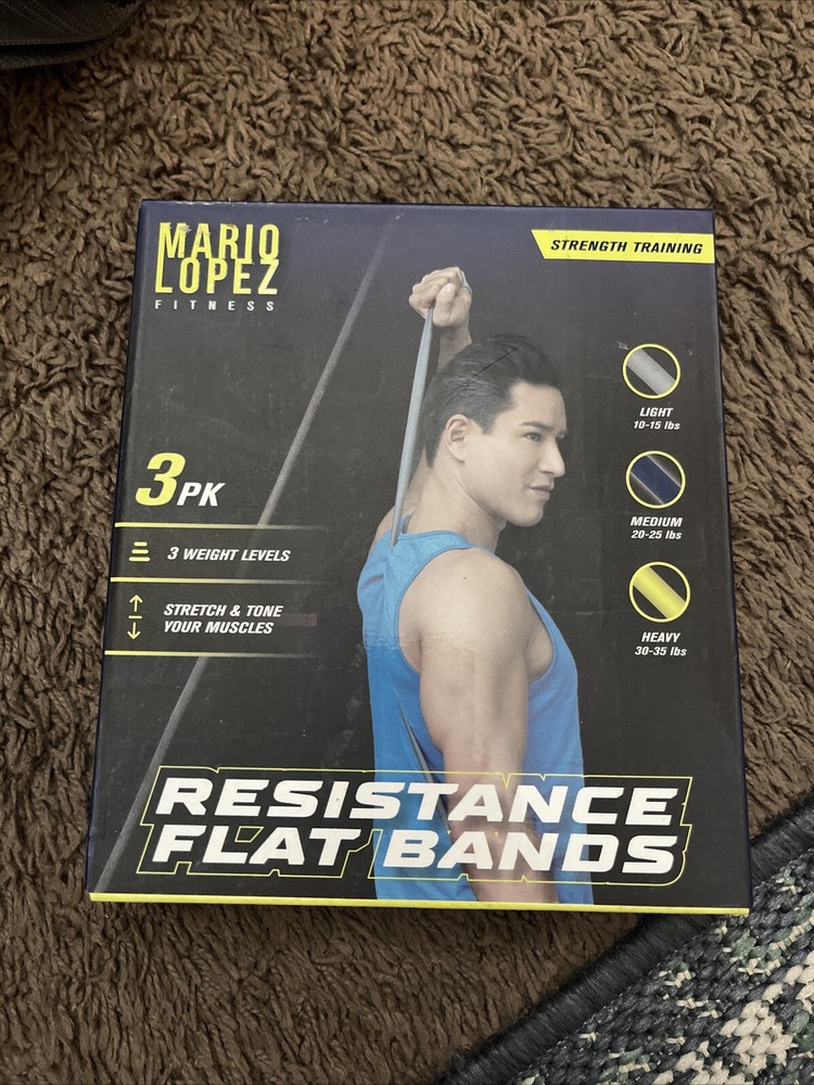 Mario Lopez 3 Piece Flat Resistance Bands