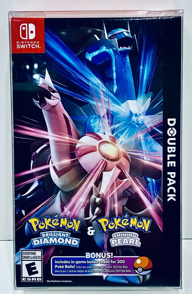 1 Box Protector Only For POKEMON DIAMOND AND PEARL Nintendo Switch Double Pack