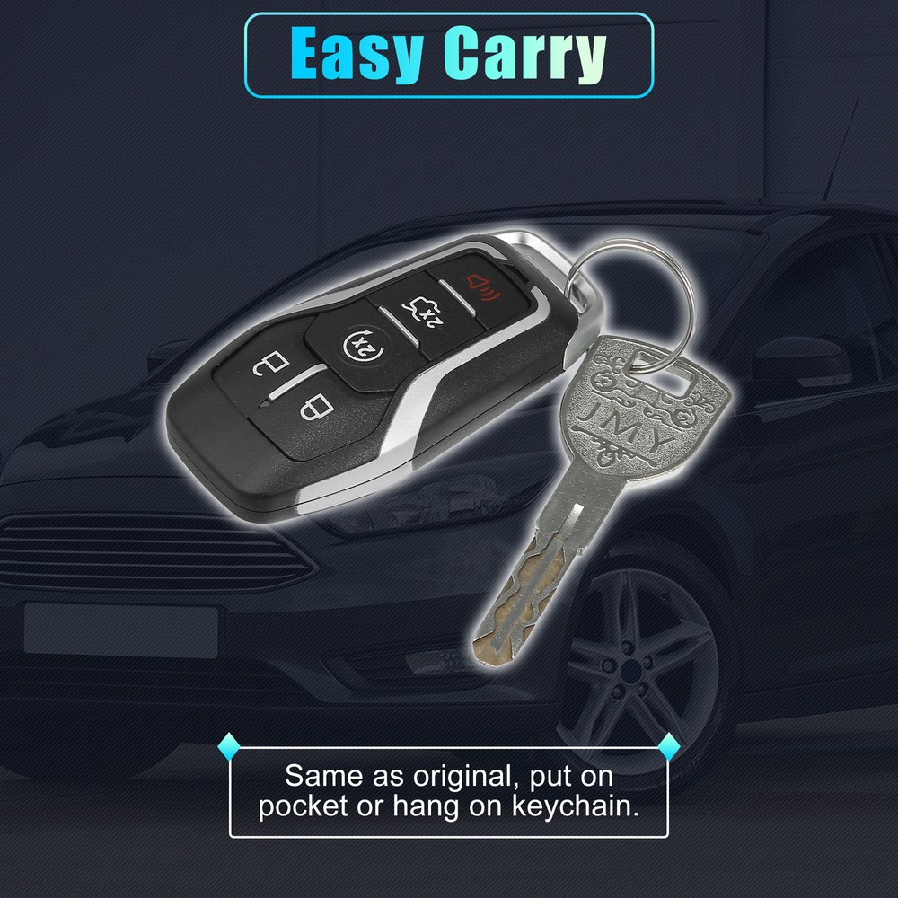5 Button Smart Key Fob Keyless Entry Remote Key Shell Single Custom for Ford