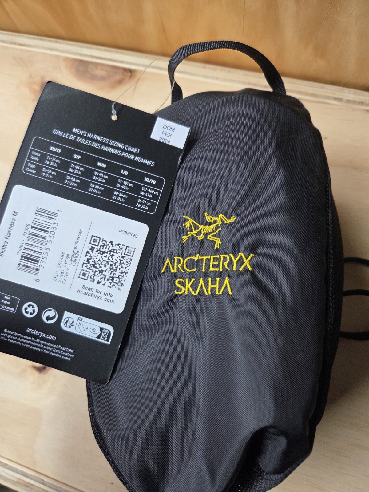 NWT Arc'Teryx Skaha Men's Large Harness Rock Gym Climbing