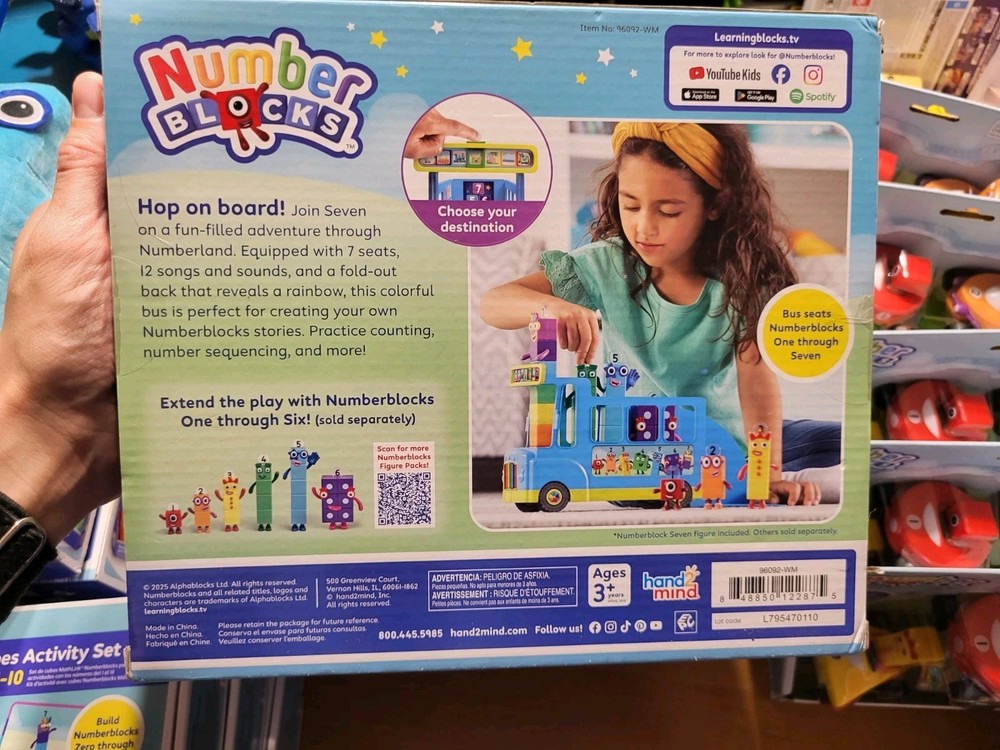LOT 5 Number Blocks Sing Along MathLink Sensory Vehicles Counting Math Bus Set