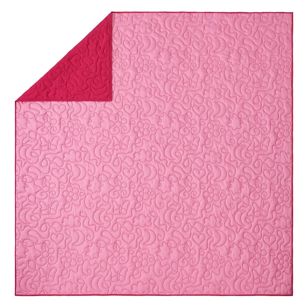 Prism Full/Queen Pink Icon Quilted Comforter