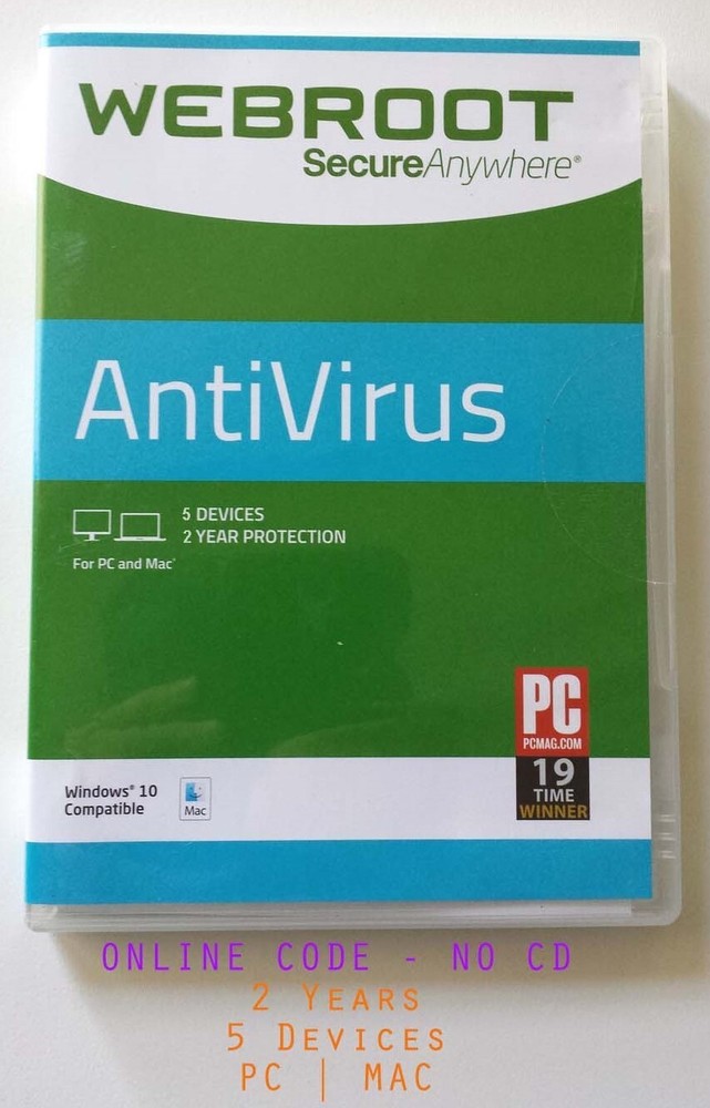 Webroot Antivirus 2025 Key - 2 Yr | 5 Devices – Instant Email Code (no CD)
