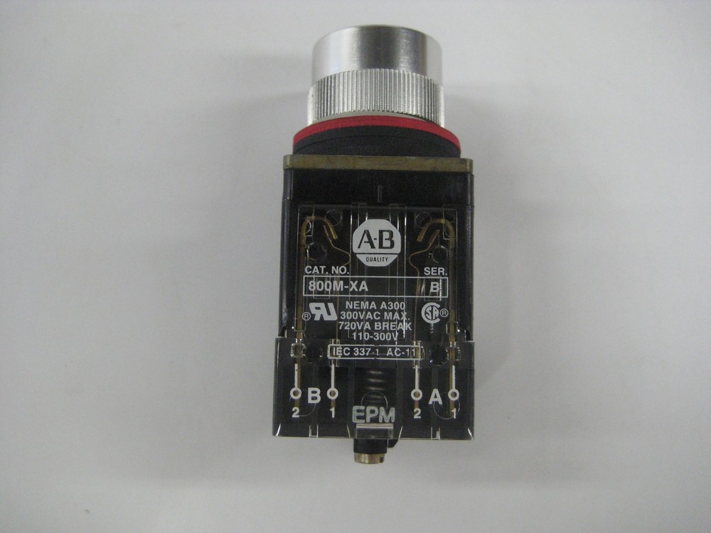 ALLEN BRADLEY 800MR-A2A SER.A BLACK PUSH BUTTON NSMP