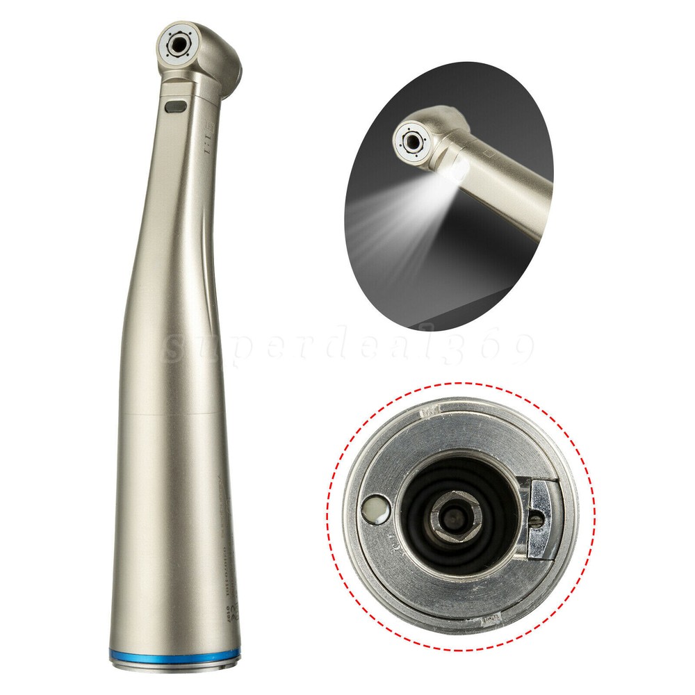 Dental LED Fiber Optic Push Button Contra Angle Handpiece Inner Push E-type YBB