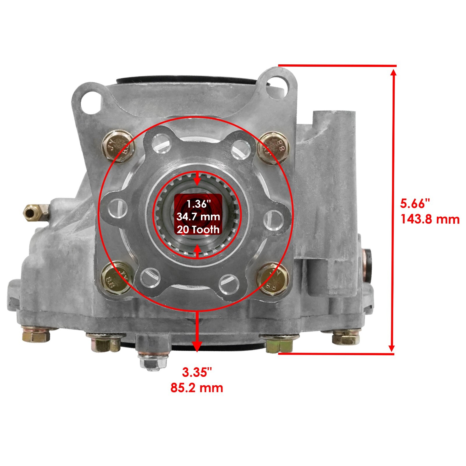 Complete Rear Differential for Yamaha Grizzly 660 YFM660F Hunter Edition 02-08