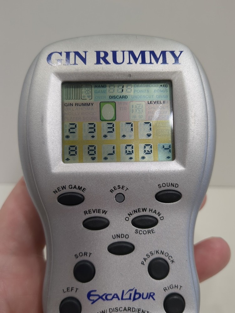 Excalibur Gin Rummy Electronic Handheld Game Pre-owned Tested Works