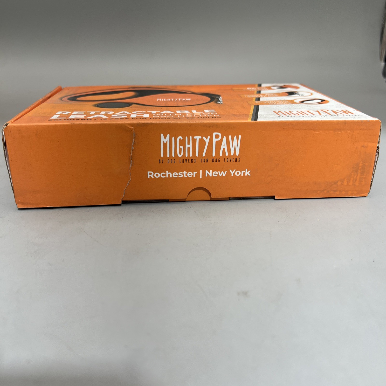 Mighty Paw 16' Retractable Dog Leash with Poop Bag Holder for All Breeds, Tape