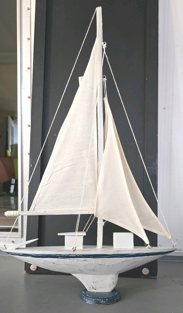 Hand Crafted Wood Sailboat