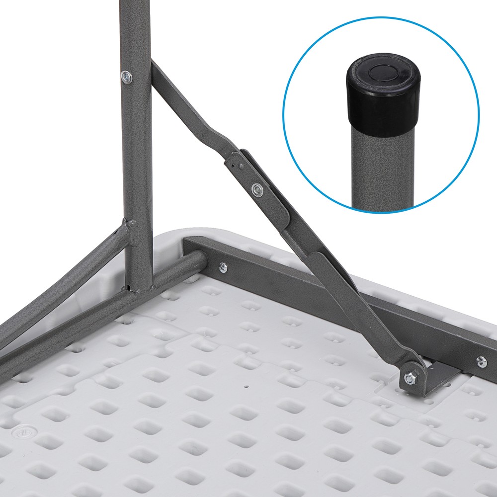 3 ft Portable Plastic Folding Table Square Card Table for Camping Picnic White