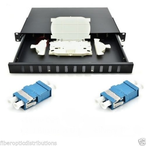 Fiber Optic Patch Panel,1U,Rackmount,12 Port Loaded LC Duplex-53211