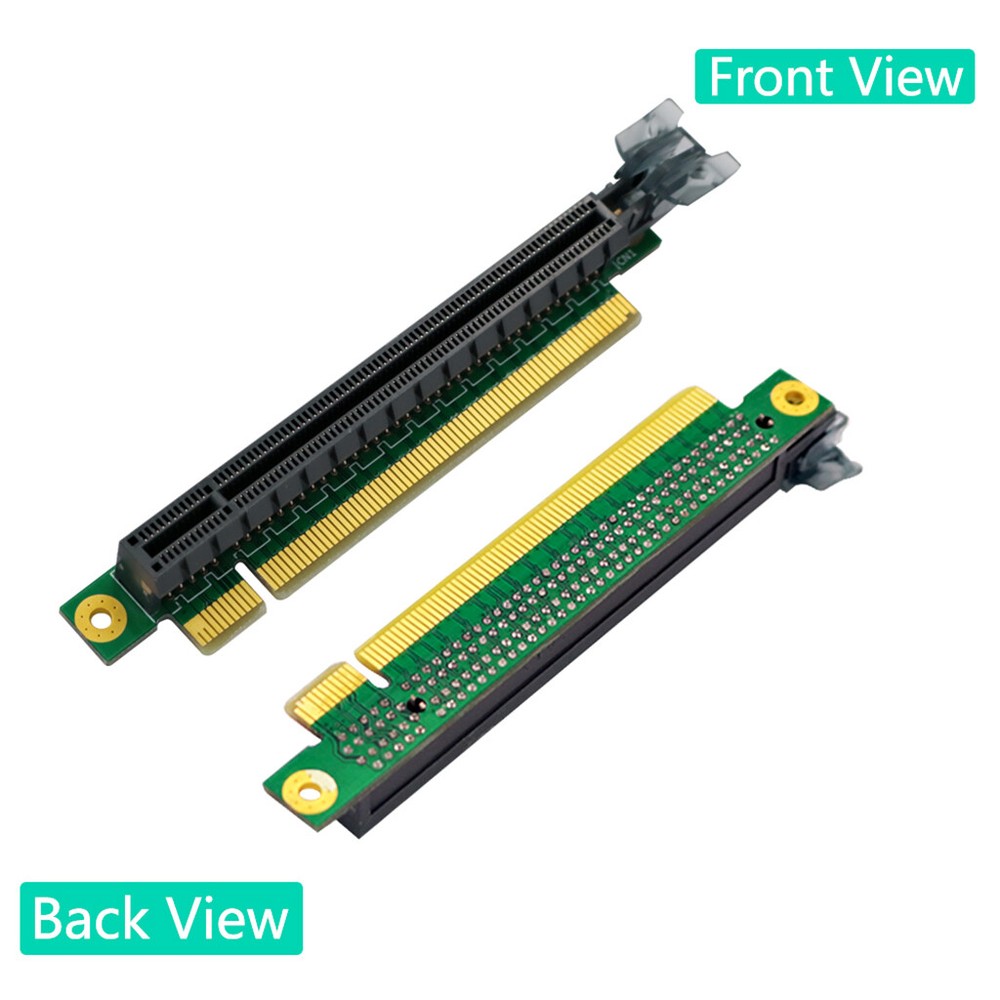 PCIe 90 Degree 180 Flat Insertion PCI-e Express 16X Extender Riser Adapter Card