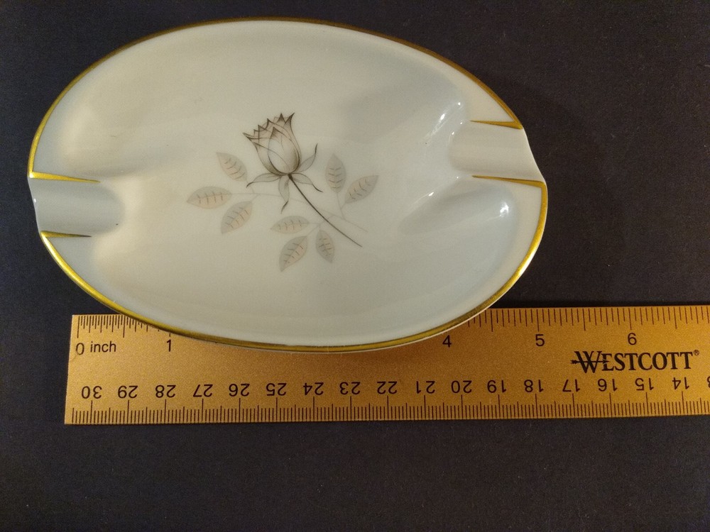 Rosenthal Rose theme oval ashtray
