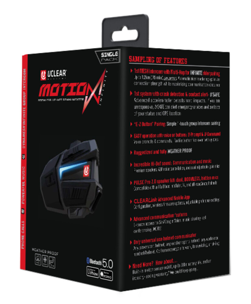 U-Clear Motion Infinity Helmet Bluetooth Communication System