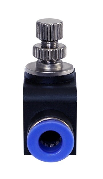 Pneumatic Air Flow Speed Control Valve Tube OD 1/4" Inch Push In Fitting 1 Piece