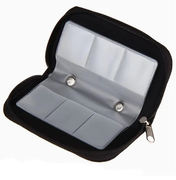 Portable Memory Card Storage Bag Carrying Card Case 22 Slots For SD/CF/Micro SD