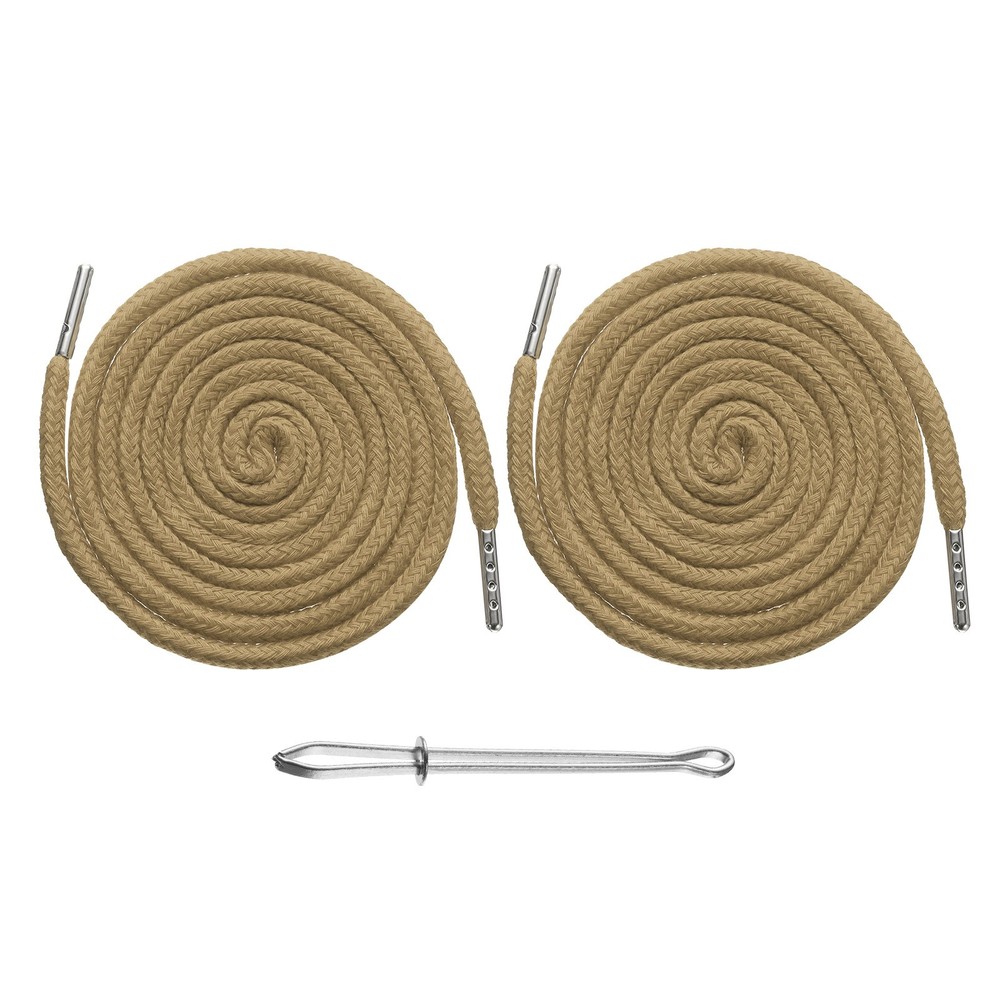 2pcs Drawstring Cords 51" Replacement Drawstring with Threader, Khaki