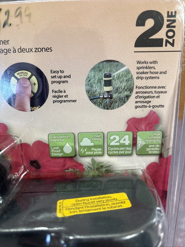Melnor AquaTimer Two-Zone Automatic Water Timer #63100 New in Package NIP