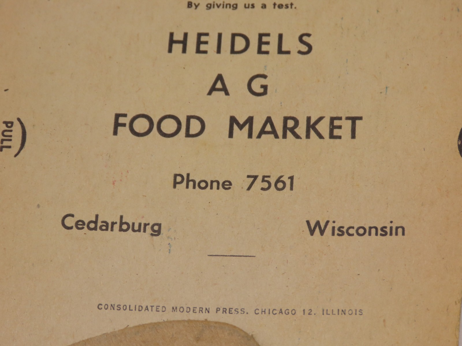 Heidels AG Food Market Vintage Advertising Fold-Out Hand Fan