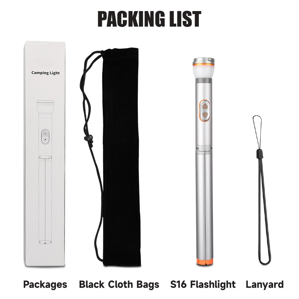 Rechargeable Smart Hiking Lamp with Magnetic, Adjustable Remote Base - Emergency