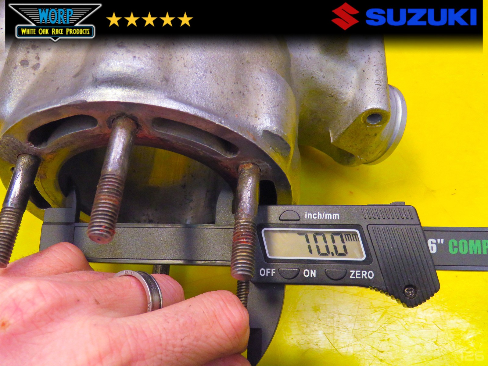 1986 SUZUKI LT250R ENGINE CYLINDER BARREL JUG TOP END + PISTON 70MM 85-92