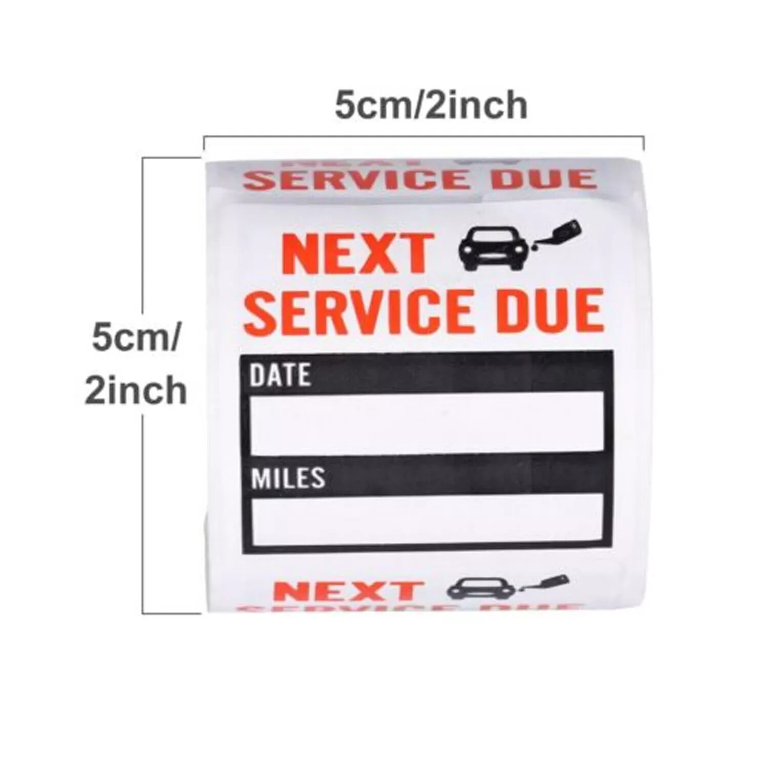 Oil Change Stickers Service Due Reminder White - 20 pcs