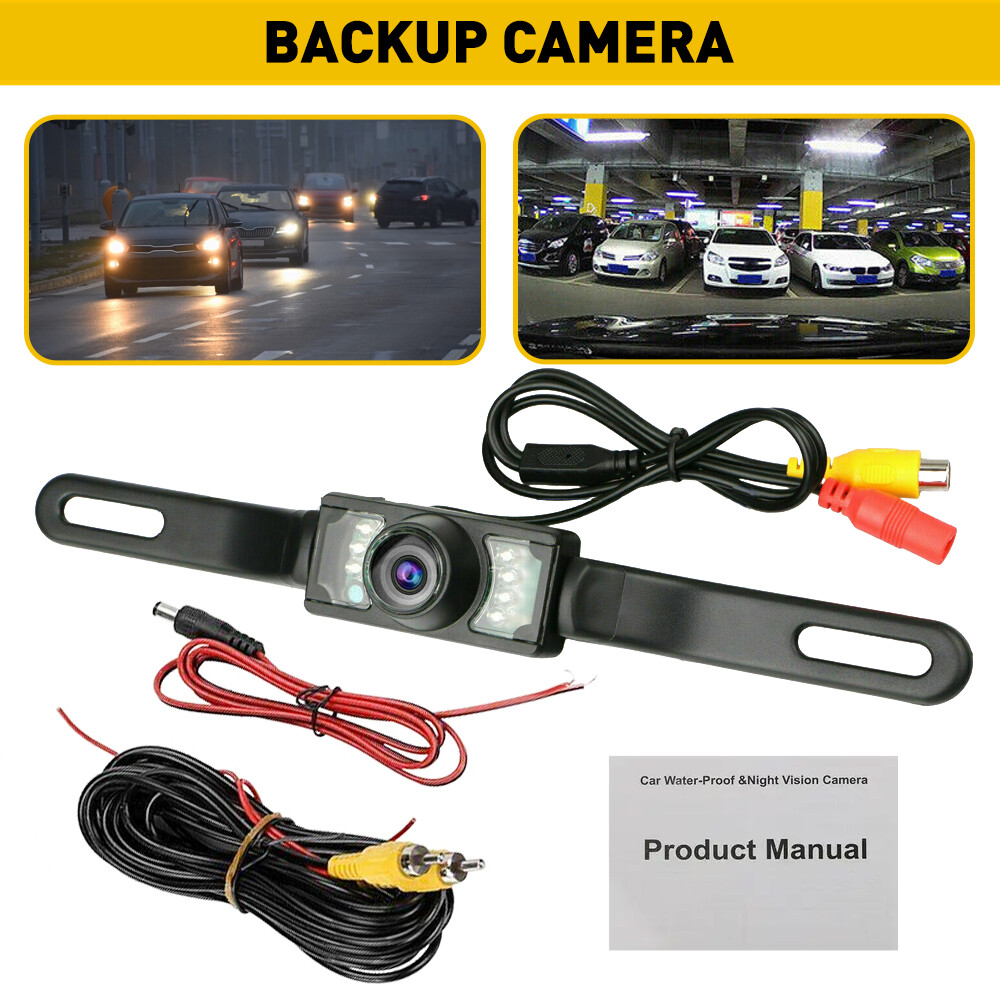 Car Rear View Camera Reverse Backup Camera Night Vision License Plate Waterproof