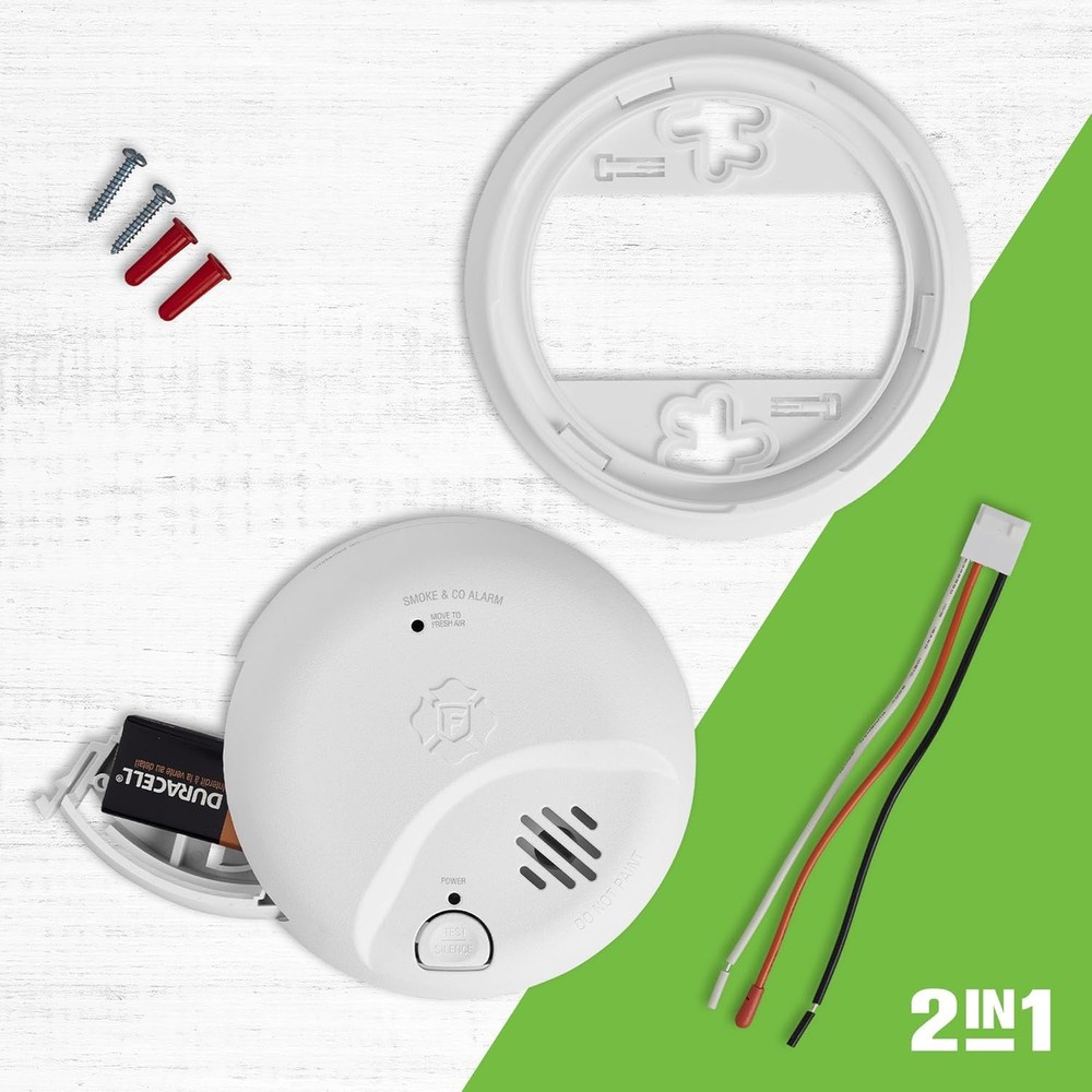 First Alert SMICO100-AC Interconnect Hardwire Combination Smoke