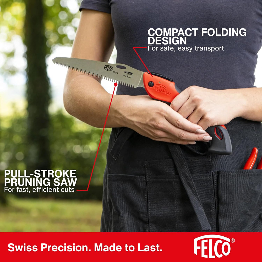 602 Folding Pruning Saw – Compact Pull-Stroke Saw for Gardening & Vineyard Use |