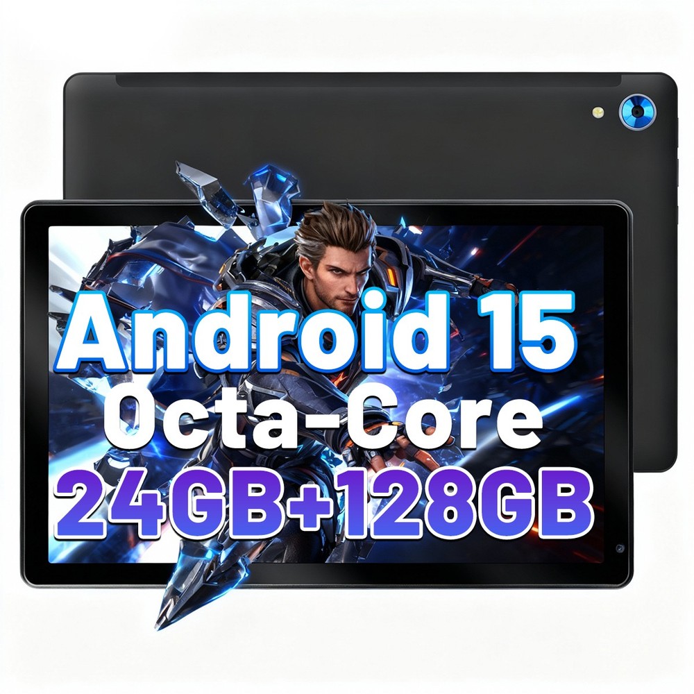 10.1 in Android 15 Tablet Touchscreen Octa-core Processor 24GB RAM + 128GB ROM