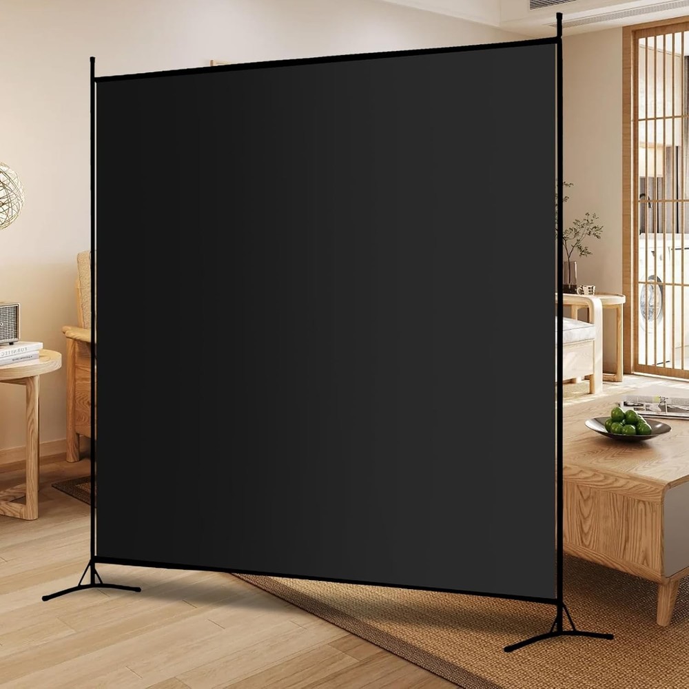 Single Large Panel Room Divider 6 Ft Tall Privacy Screen Room