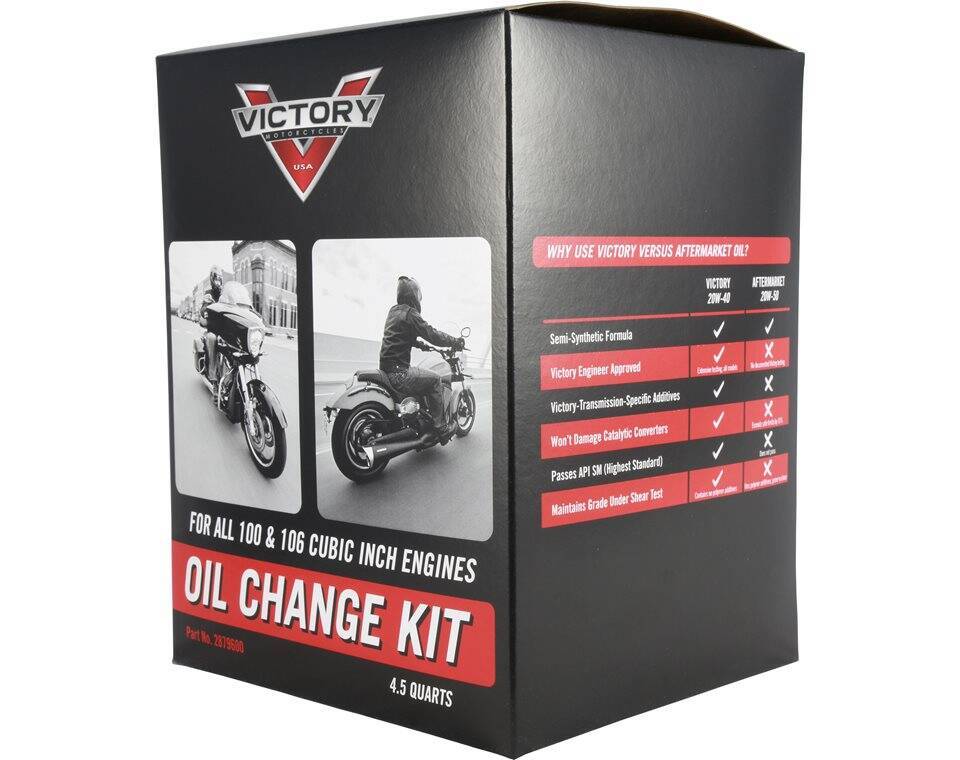 Polaris Victory Motorcycles Oil Change Kit for 100/106 Cu In Engines - 2879600