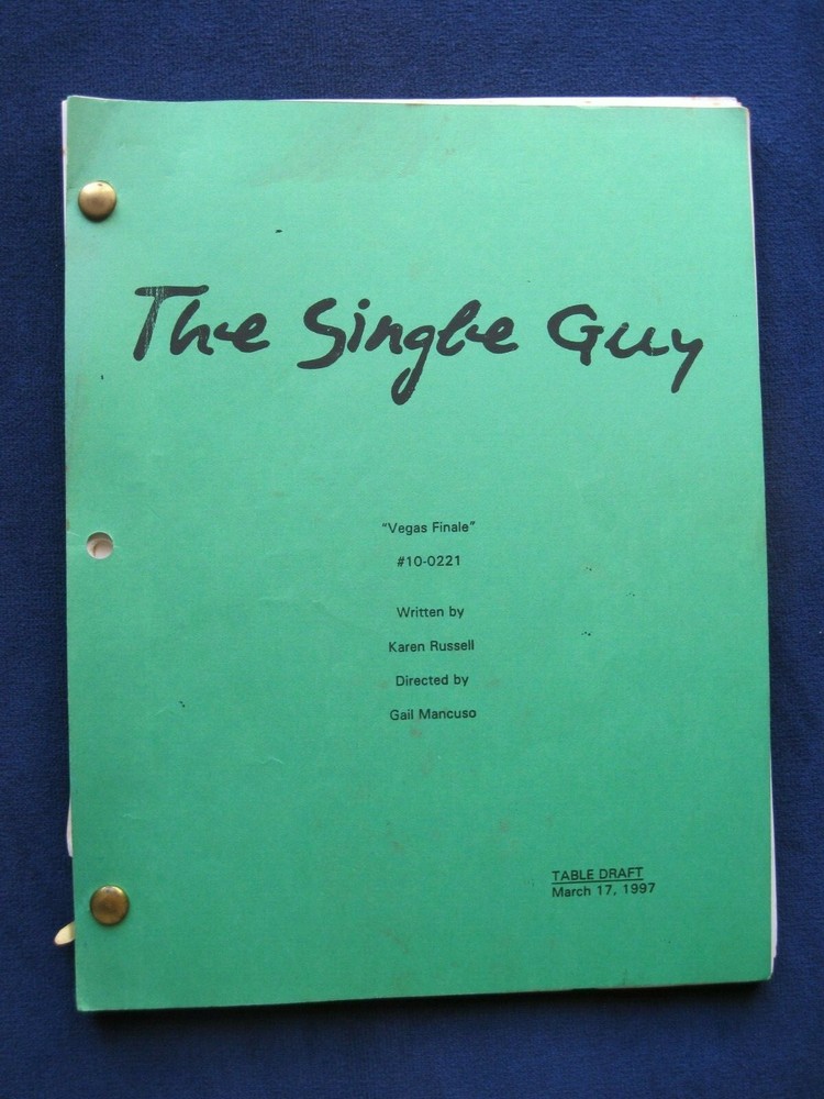 ORIGINAL SCRIPT for TVs THE SINGLE GUY - VEGAS FINALE, JONATHAN SILVERMAN's COPY