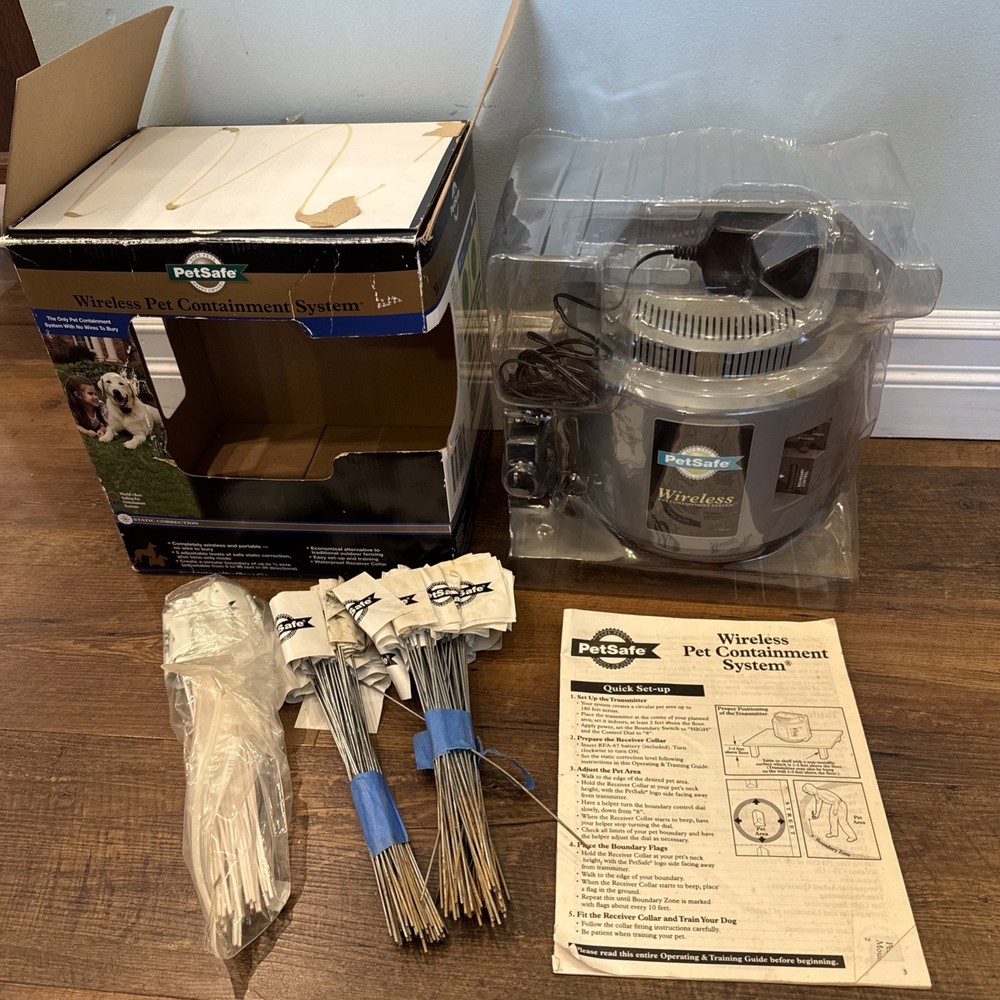 Pet Safe Wireless Pet Containment System Bundle Fence USED