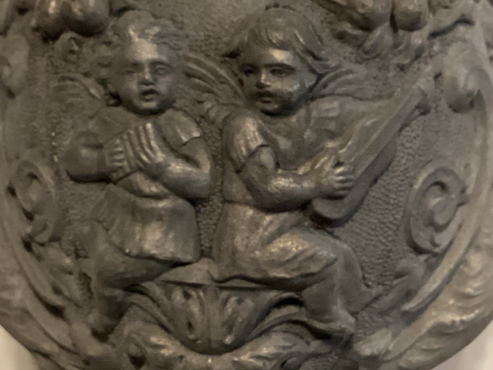 Victorian Style Cast Metal Ornate Urn Planter, 8-Inch Decor