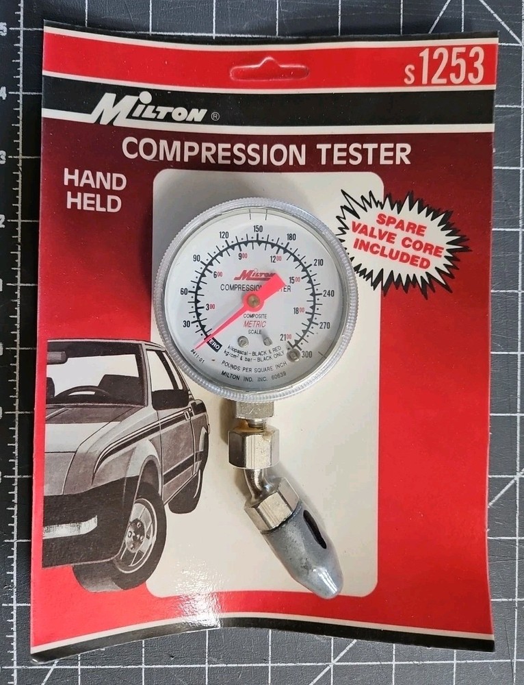 New MILTON s1253 HAND HELD ENGINE COMPRESSION TESTER New In Package!!