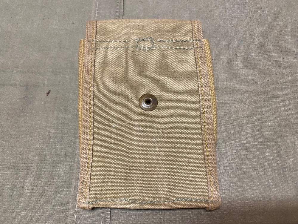 ORIGINAL WWI WWII US ARMY M1910 .45 PISTOL BELT AMMO POUCH-NEEDS SNAP REPAIR
