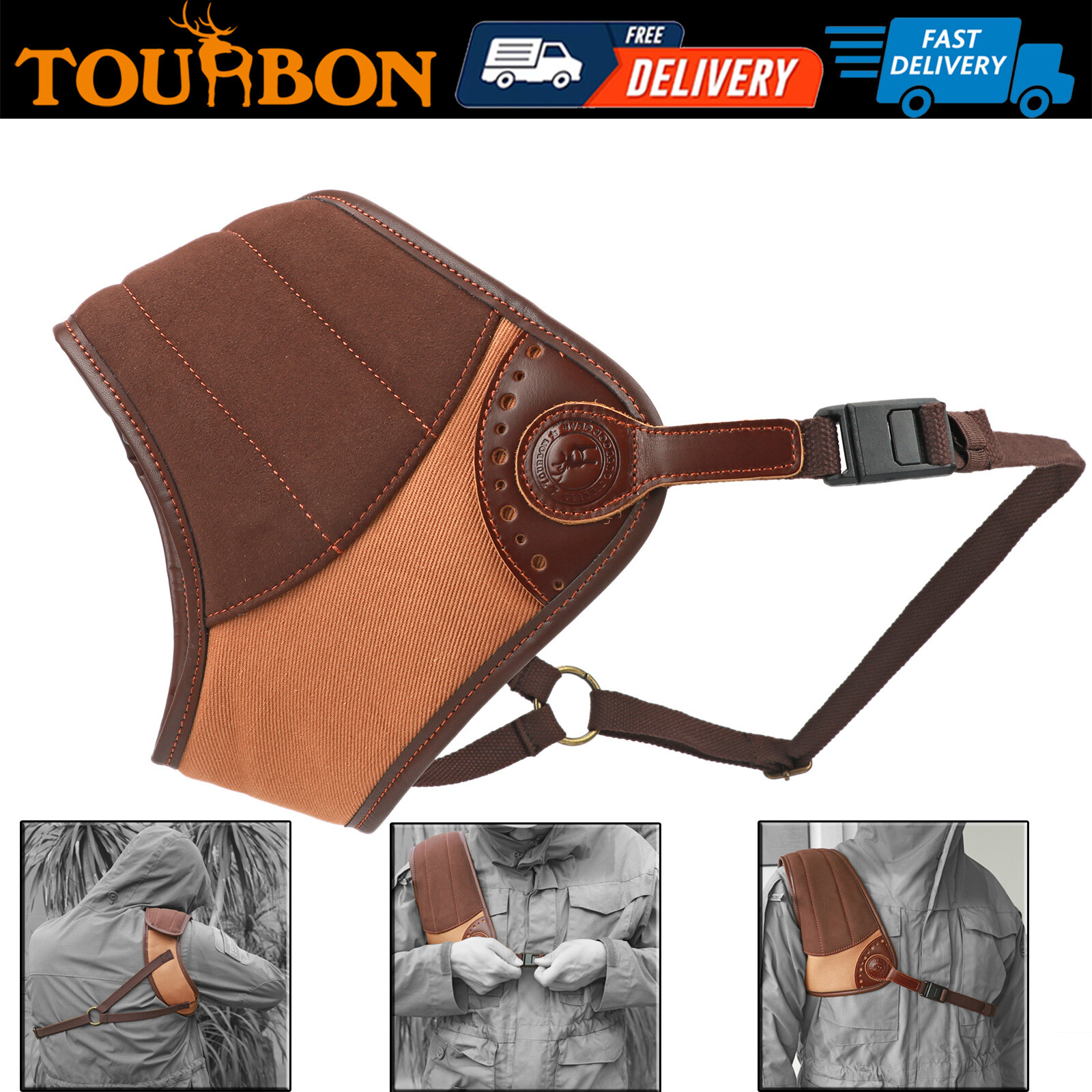 Tourbon Target Shooting Recoil Pad Shoulder Shield Protection for Rifle Shotgun
