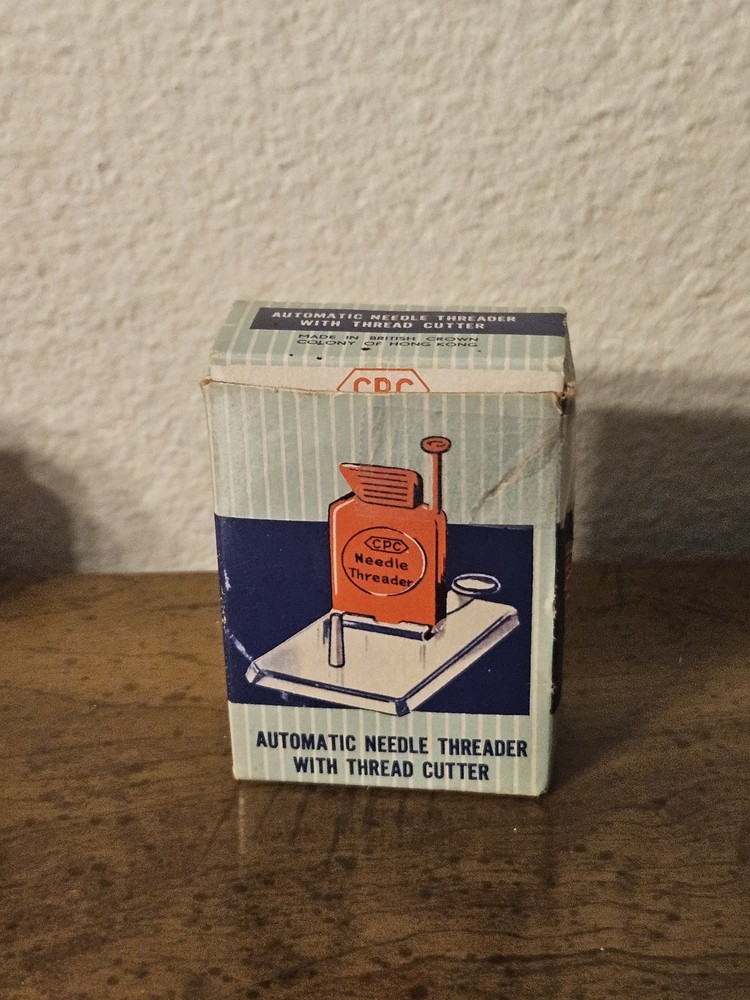 Automatic Needle Threader W/Thread Cutter CPC Vintage Original Box W/Instruction