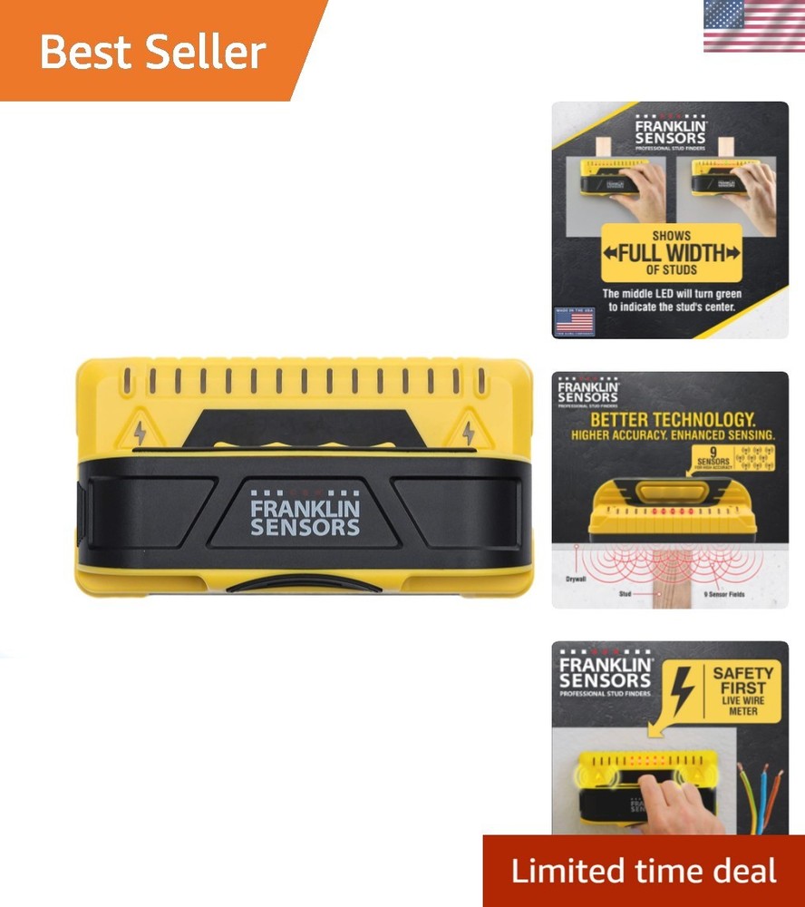 X990 Wall Scanner with Live Wire Detection & 9-Sensor Precision Tool