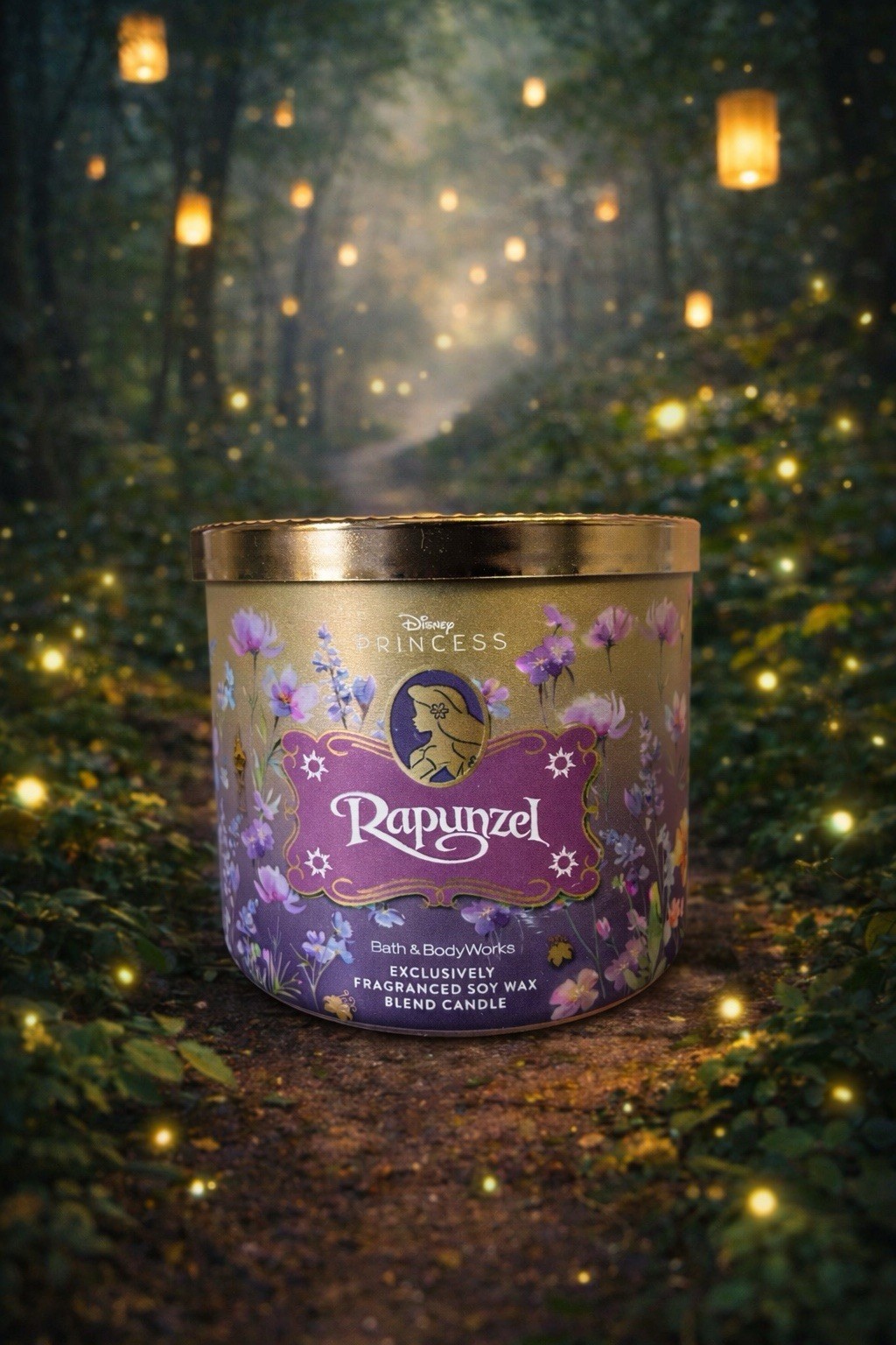 2026 DISNEY PRINCESS RAPUNZEL~3 WICK CANDLE~Bath & Body Works New