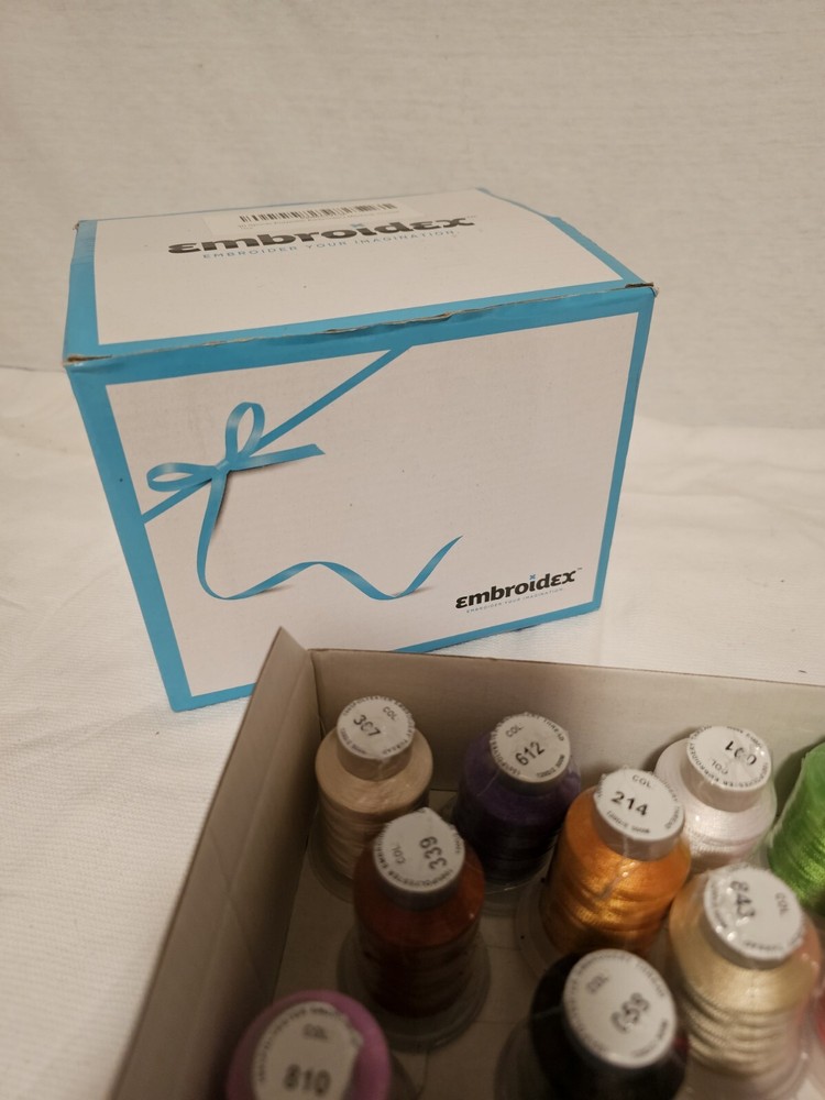 34 Spools Embroidex Polyester Machine Embroidery Thread Most New Sealed