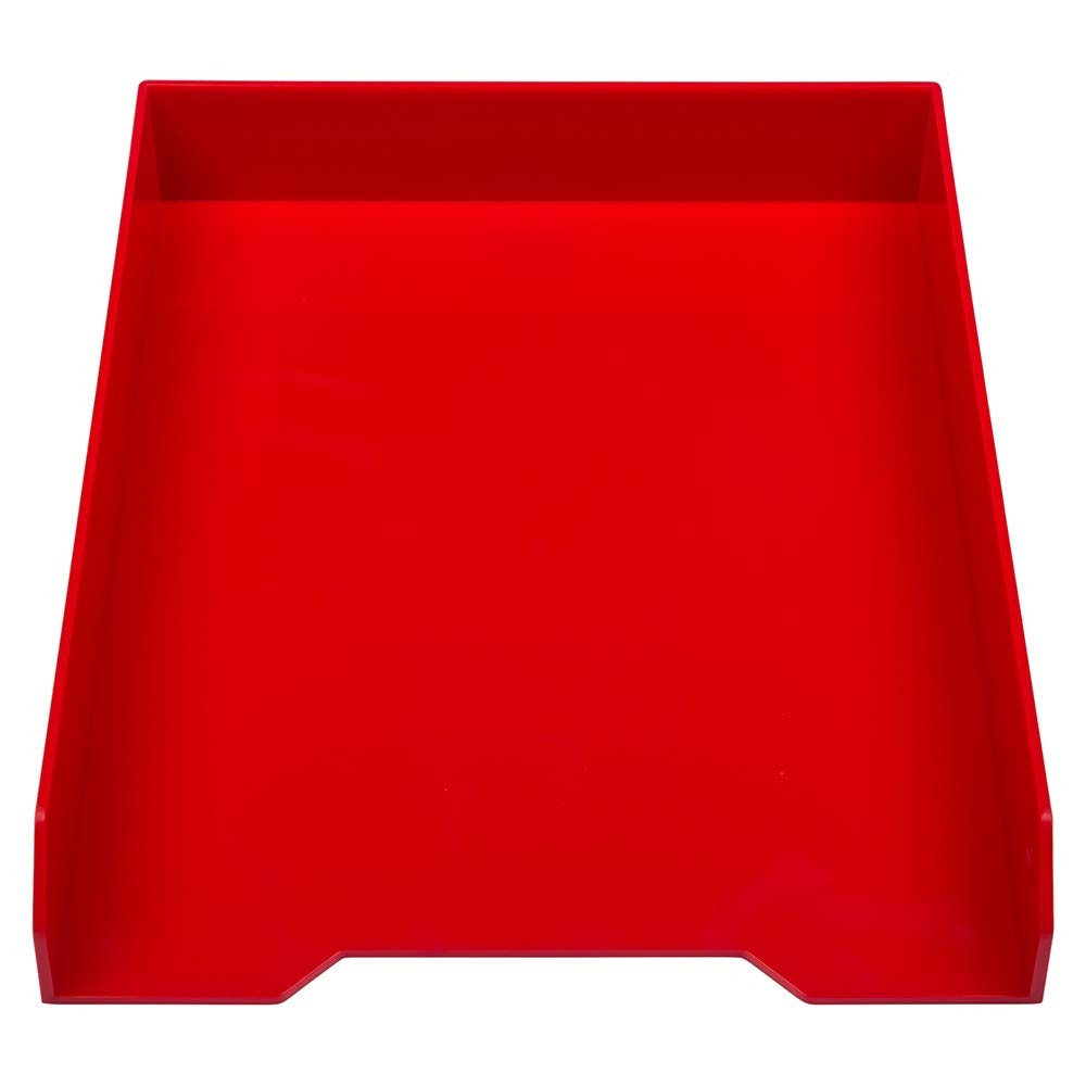 Stackable Paper Trays - Red - Desktop Document, Letter, & File Organizer Tray...