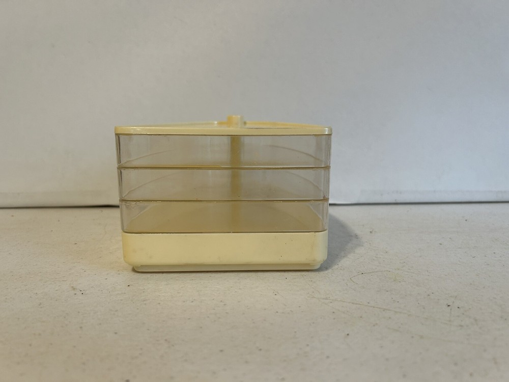 MCM Stacking Storage Tray/Case/Tower See Through Divided Sections Sewing e8