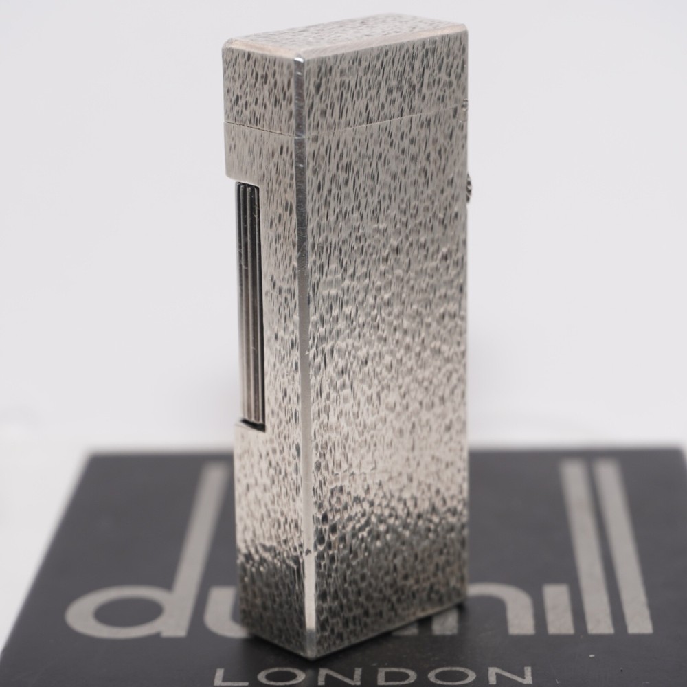 Dunhill Lighter Silver Sand Pattern-Ultrasonically Cleaned_Working