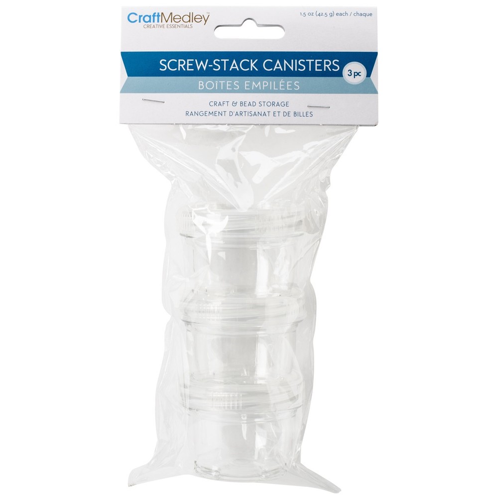 Bead Storage Screw-Top Cups 1.5oz 3/Pkg
