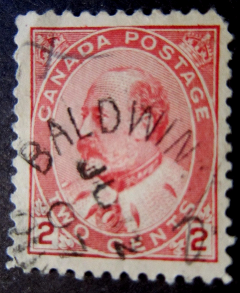 Canada #90 CDS Cancel Baldwin, ON  {ebhs134}