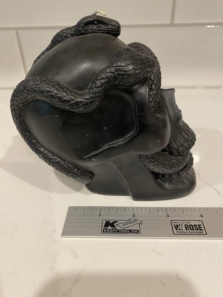 Skull Snake Candle