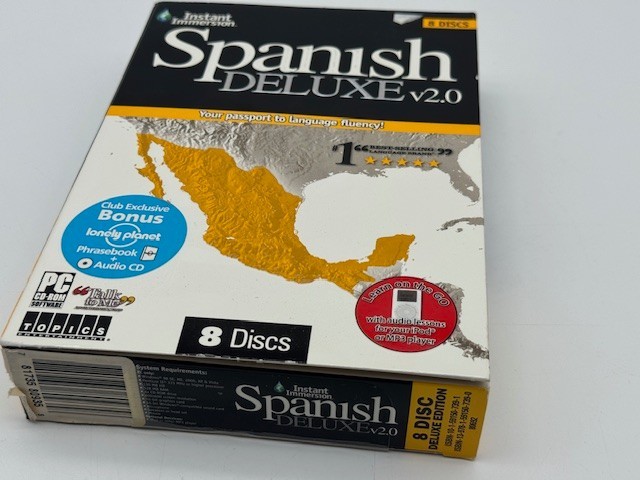Spanish Deluxe v2.0 Instant Immersion 8 Discs, Complete New