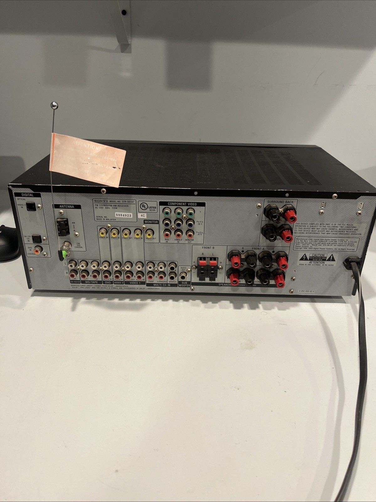 Sony STR DE597 6.1 Channel 100 Watt Receiver TESTED! ✅